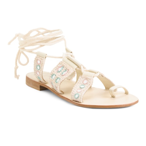 Free People Shoes - FREE PEOPLE Leather Mantra Mirror Sandals